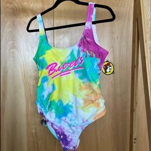 Bucees one piece watercolor bathing suit
